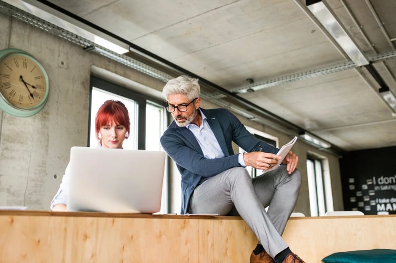 business workers in an office