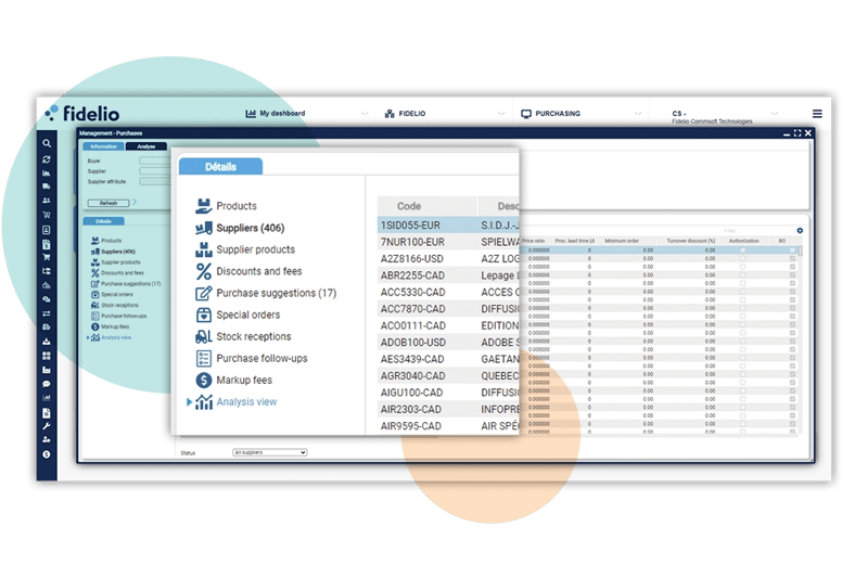 Fidelio Purchasing Interface