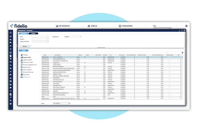 Purchasing Module Fidelio