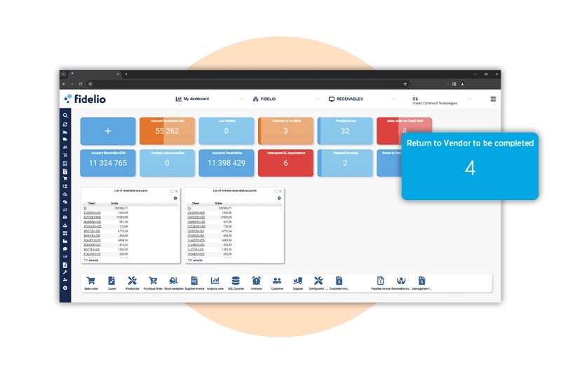 Return to vendor interface