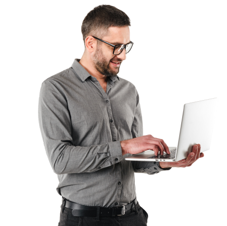 business man on laptop