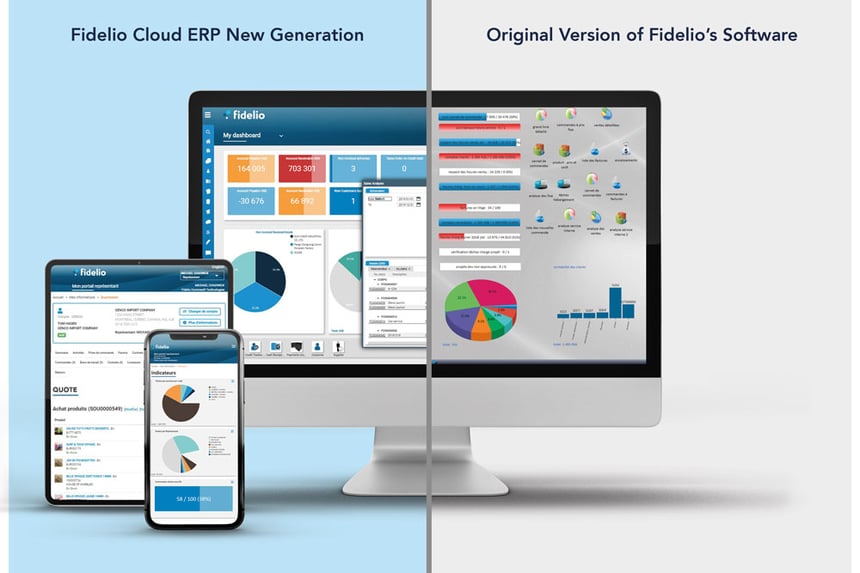 Fidelio ERP Cloud original vs new version