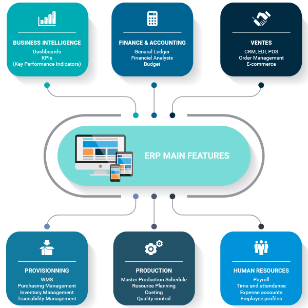 ERP software main features