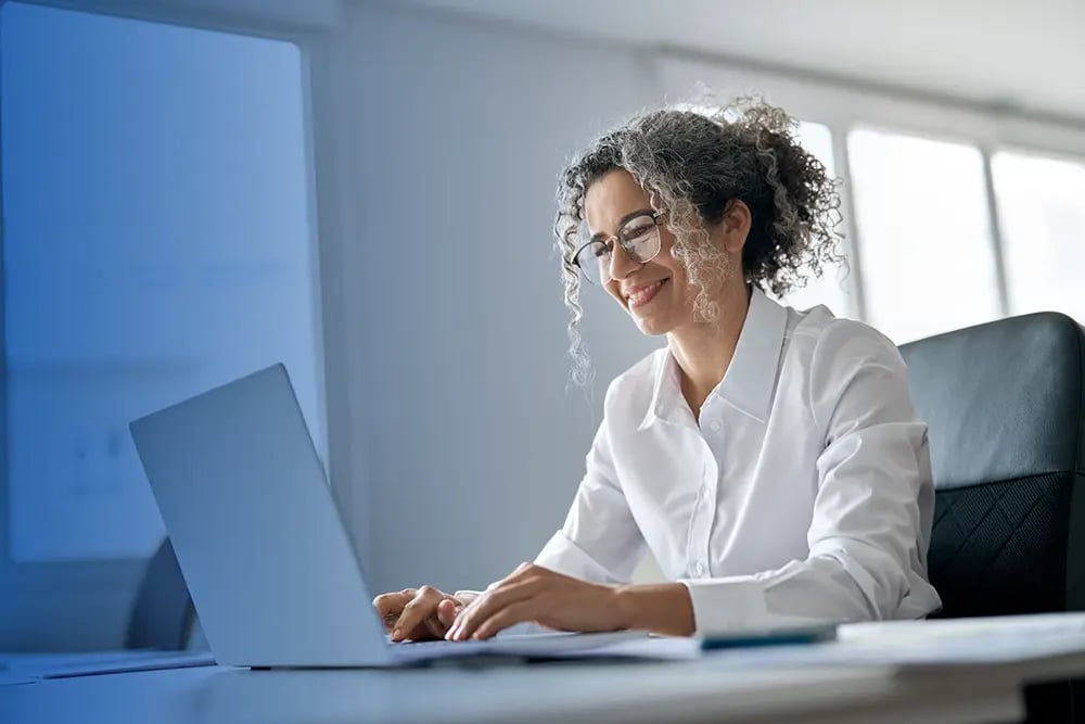 business owner on laptop