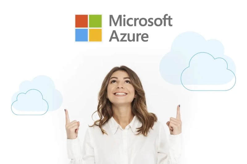 Microsoft Azure logo with clouds