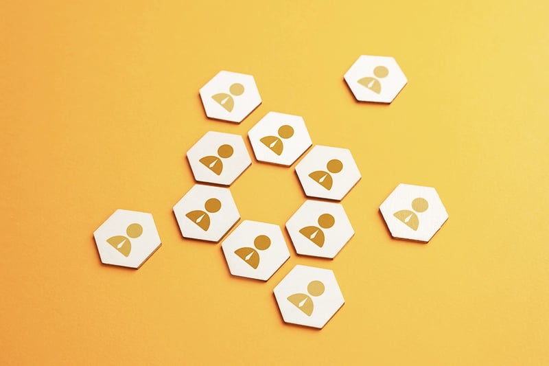 People symbol scattered