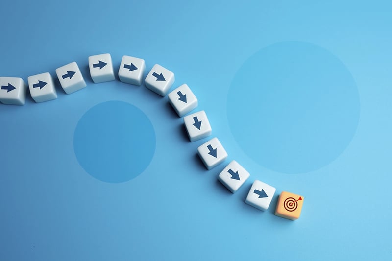 Arrow Blocks leading to target block