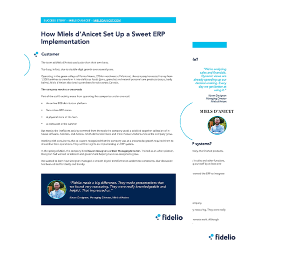 How Miels d’Anicet Set Up a Sweet ERP Implementation