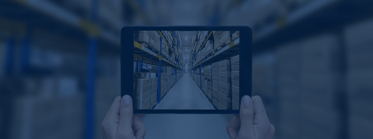 inventory in warehouse on tablet